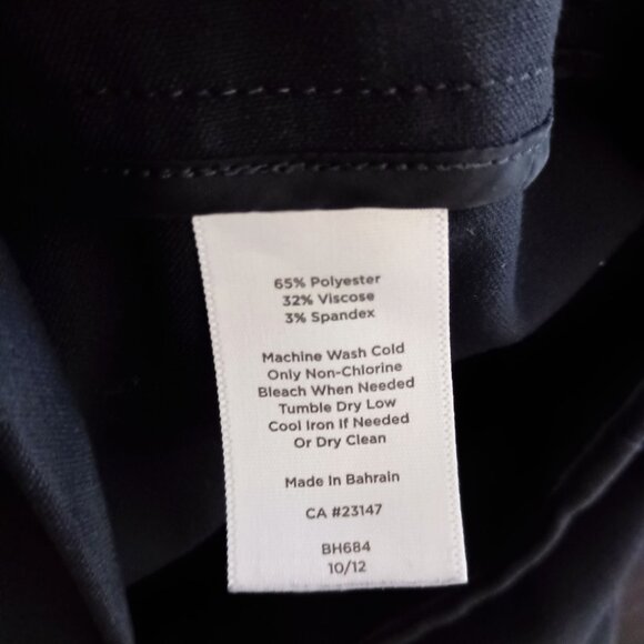 Talbots Hollywood Pants Black Side Zip Size 10P Petite Flat Front Excellent - Picture 2 of 7